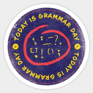 Today is Grammar Day Sticker